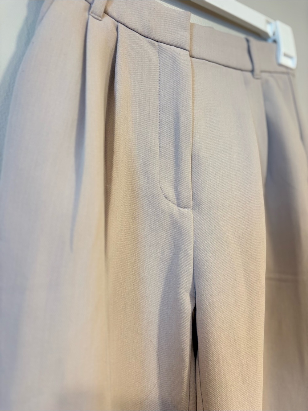 Abercrombie & Fitch Sloane Tailored Wide Leg Pant Light Taupe Curve Love 24/00 R - Picture 3 of 10